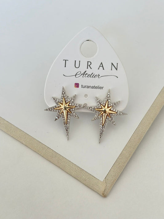 Full Zirkon Yıldız Küpe