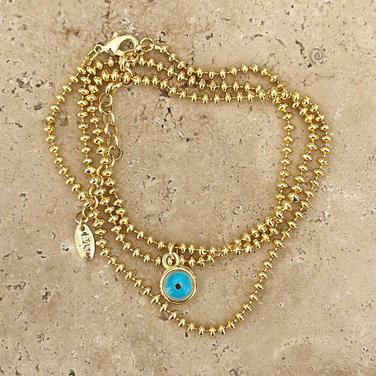 Topçuk Zincir Nazar Kolye