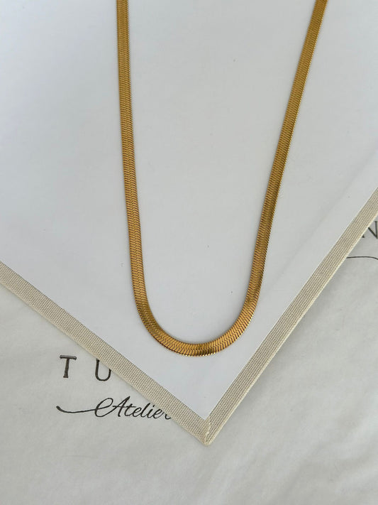 4MM İtalyan Çelik Kolye Gold Renk 55 cm + 5 cm