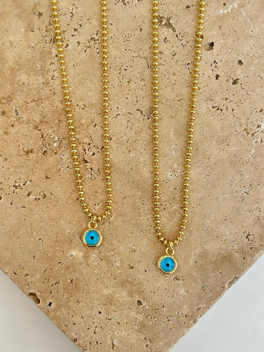 Topçuk Zincir Nazar Kolye