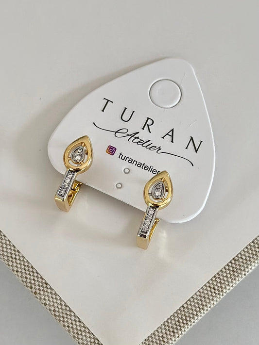 Mini Damla Taşlı MG Küpe