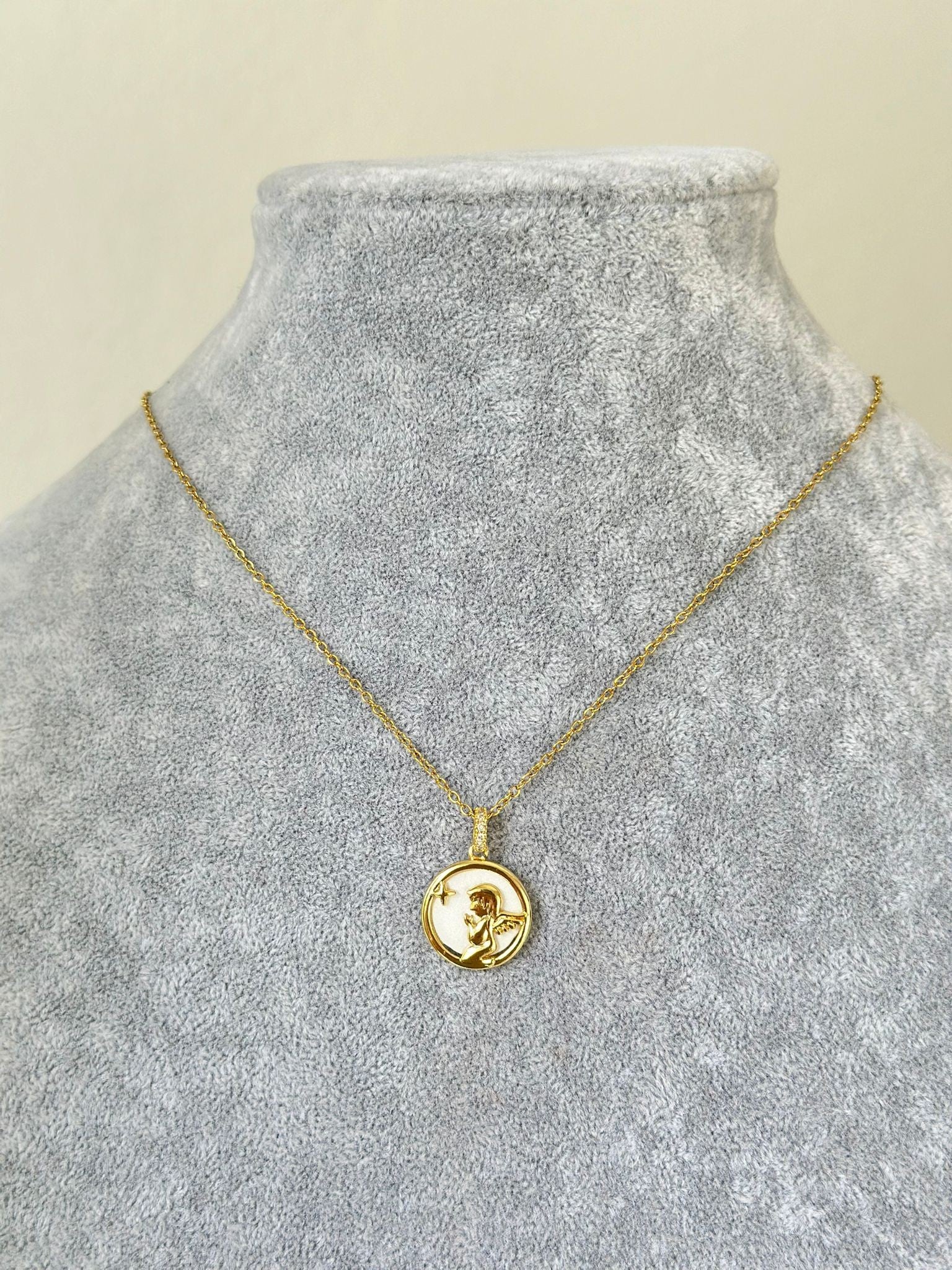 Melek Yıldız Kolye Gold Renk