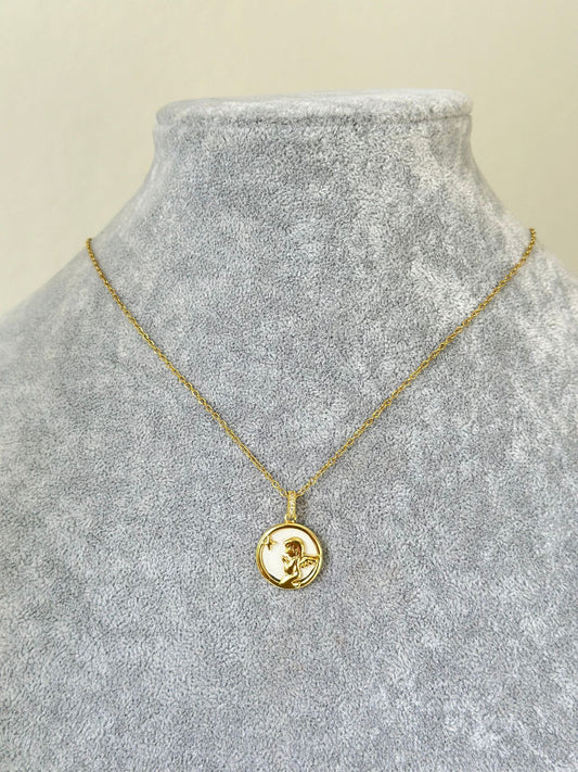 Melek Yıldız Kolye Gold Renk