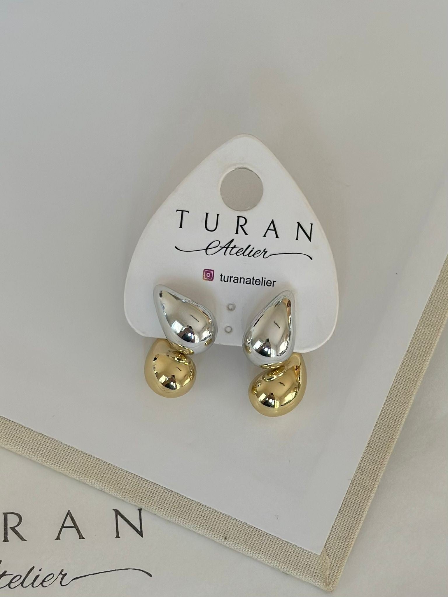 Çiftli Mix Damla Küpe