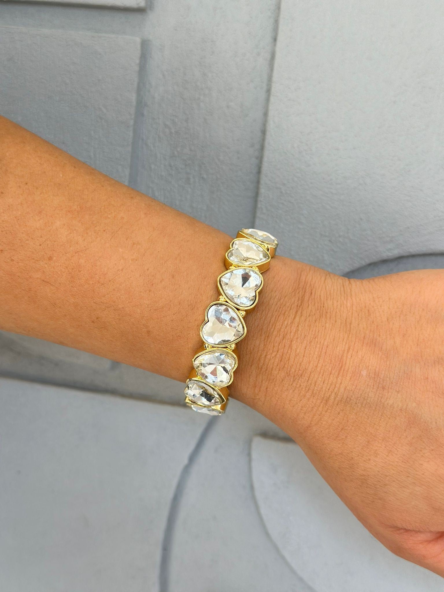 Kalp Detay Lastikli Bileklik