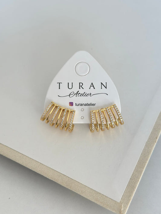 Taşlı Çoklu Görünümlü Küpe