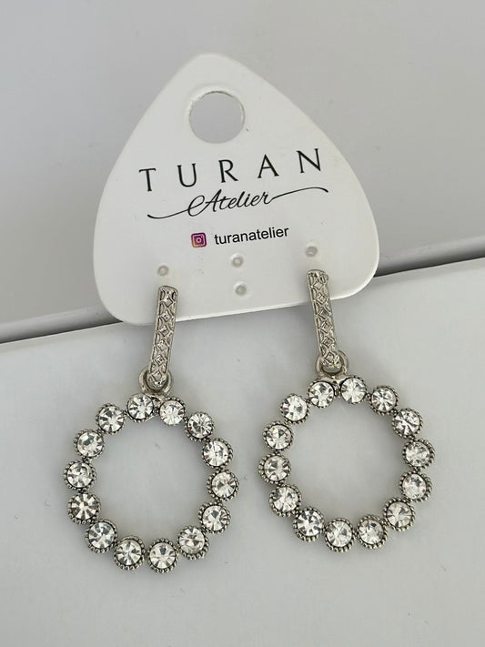 Daire Yuvarlak Abiye Küpe