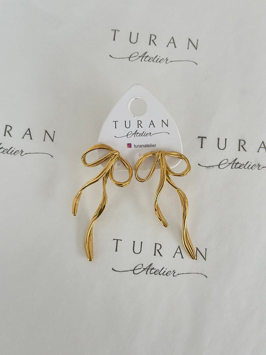 Çelik Fiyonk Küpe / 6 cm