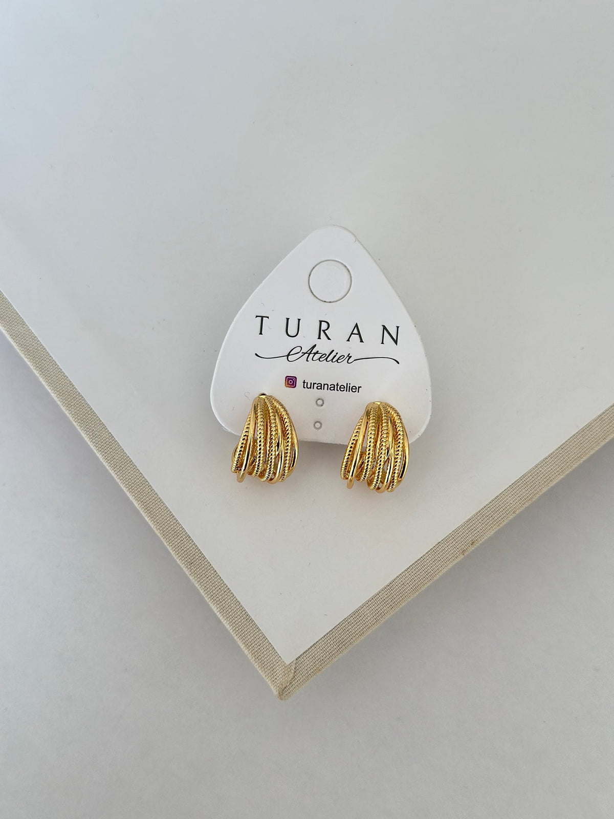 Sarmal Gold Çelik Küpe