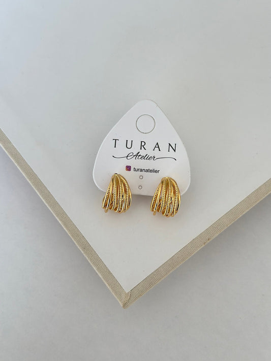 Sarmal Gold Çelik Küpe