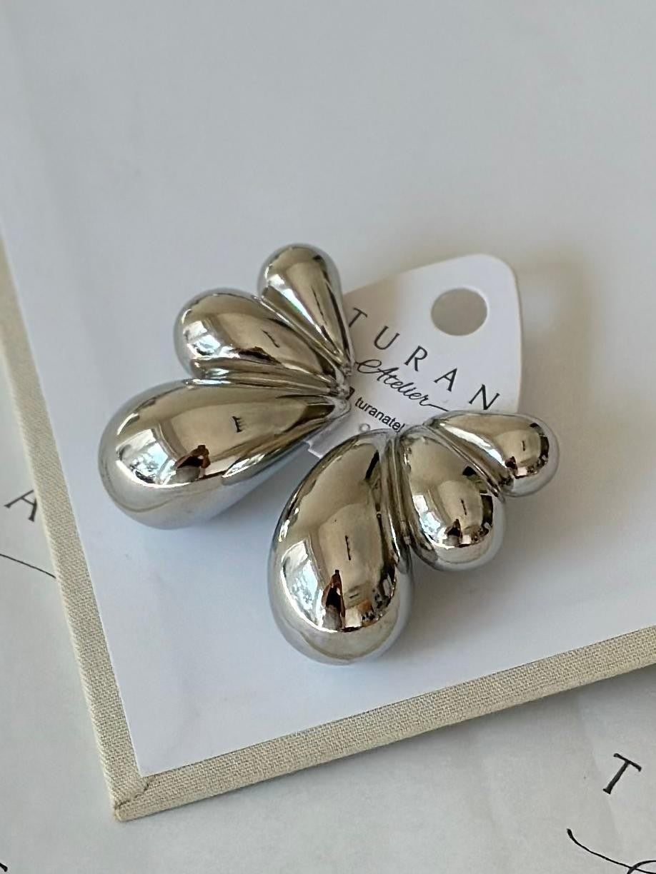 Damla Formda Büyük Gümüş Renk