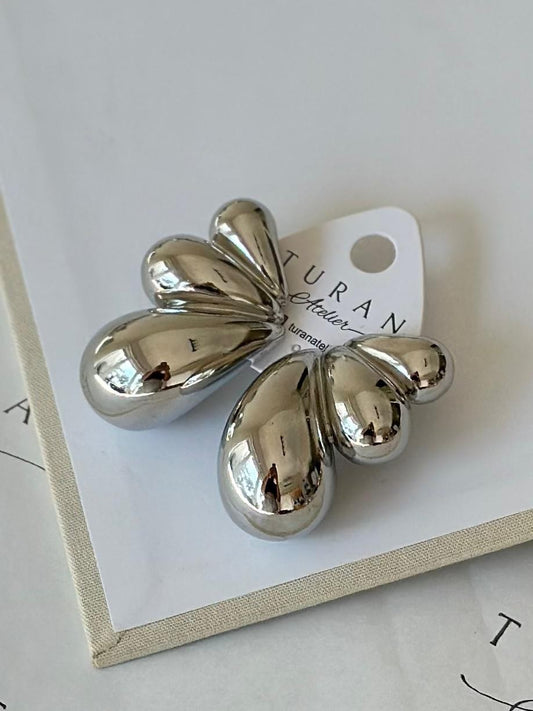 Damla Formda Büyük Gümüş Renk