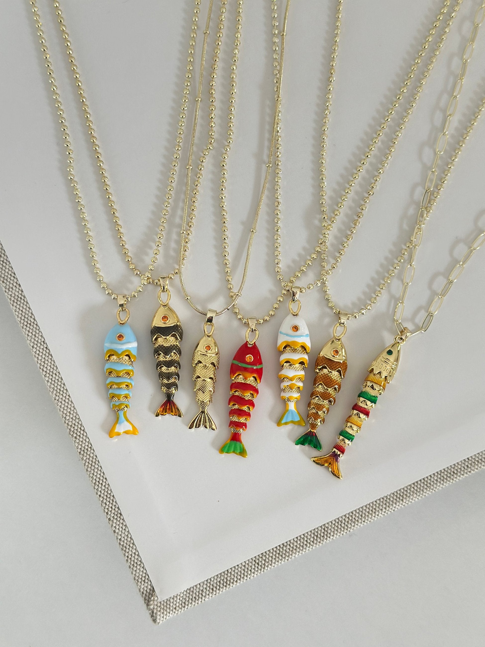 Mini Gold Balık Kolye