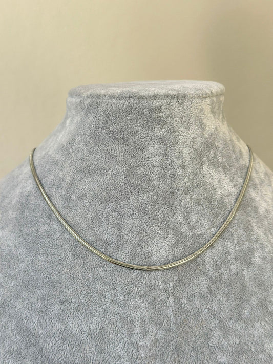 2MM Çelik Gümüş Renk İtalyan Kolye | 40 + 5 cm