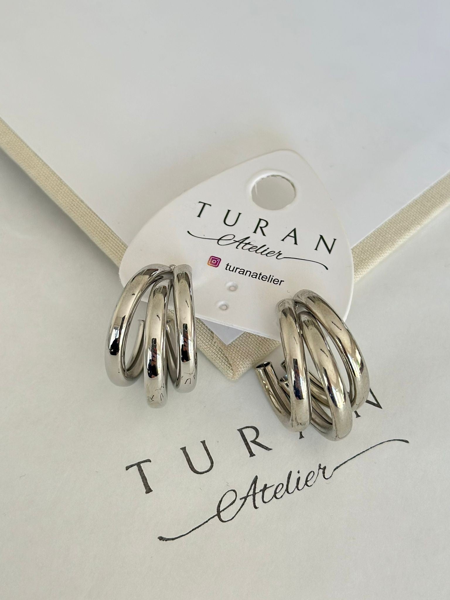 Gümüş Renk 3 lü Görünümlü Halka