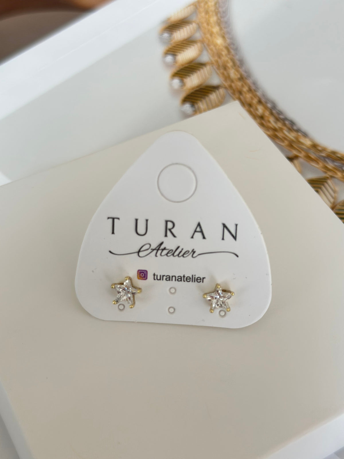 Mini Yıldız Tek Taş Küpe