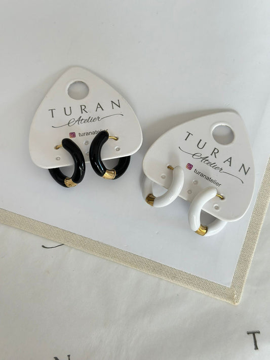 Çelik Beyaz Halka Küpe