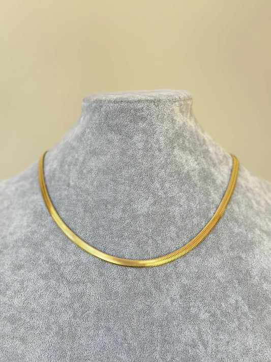 5 MM Çelik Gold İtalyan Kolye / 45 CM