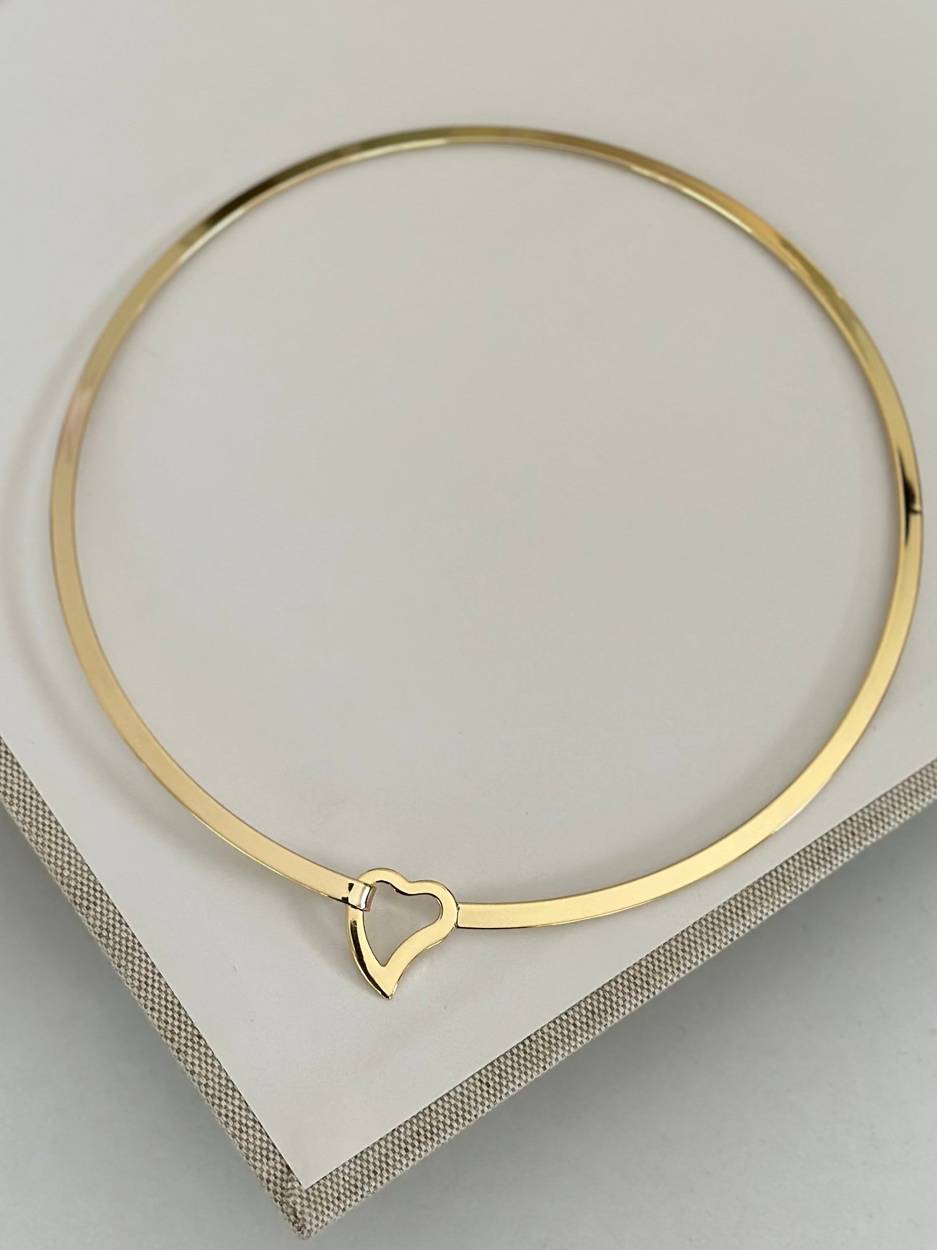 Kalp Detay Plaka Xuping Choker Kolye