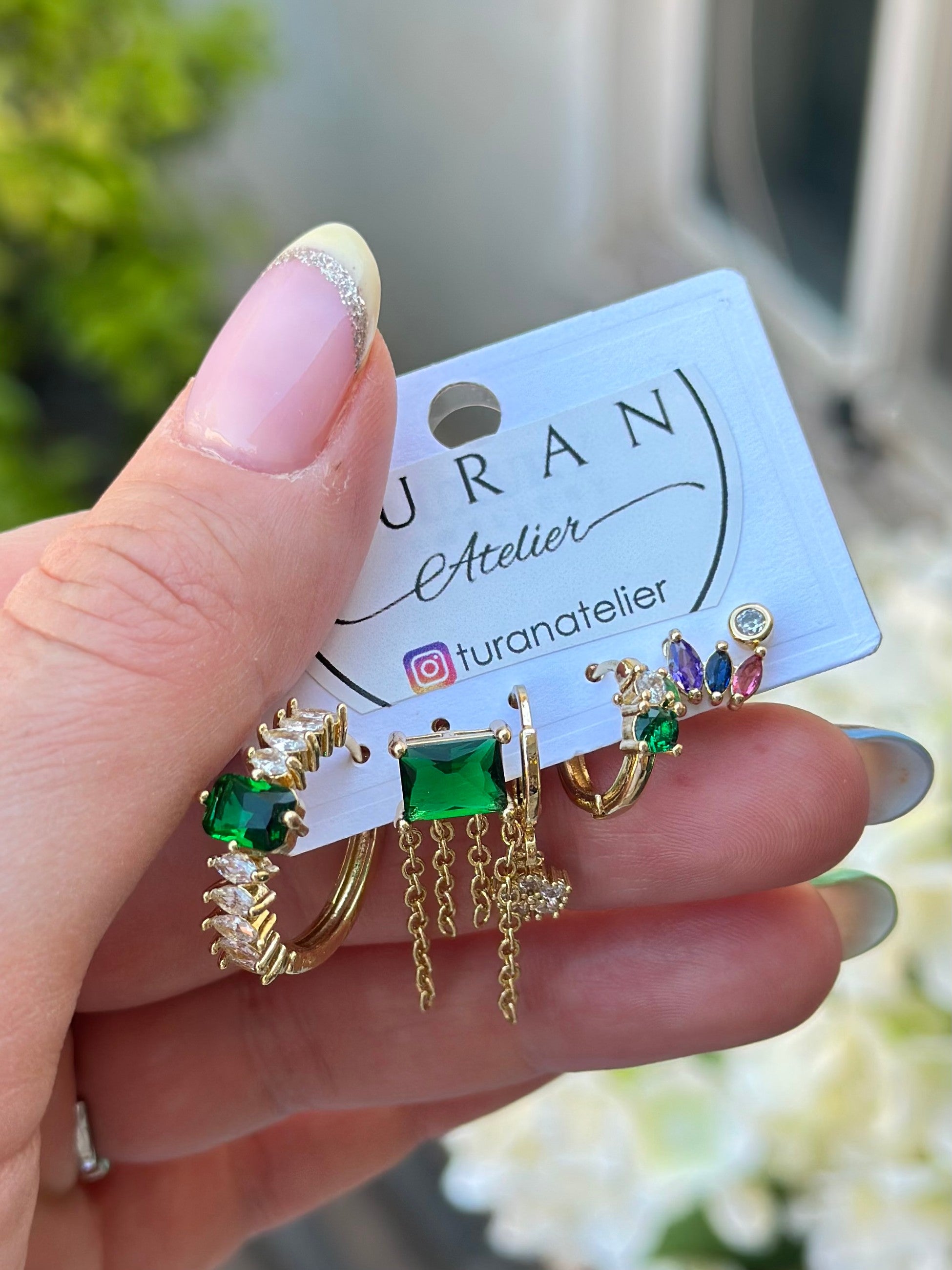 Yeşil Seri 6'lı Küpe