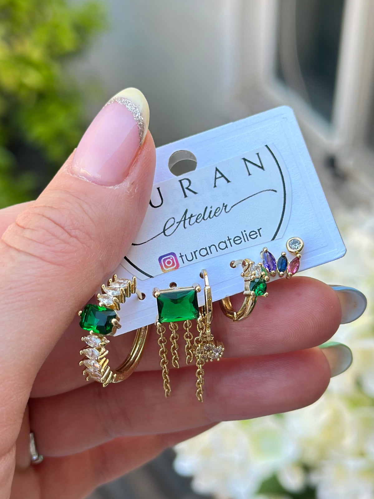 Yeşil Seri 6'lı Küpe