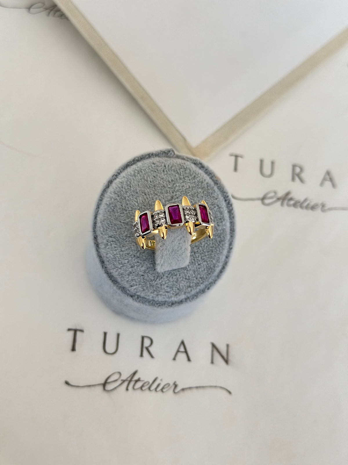 Bordo Detay Yüzük