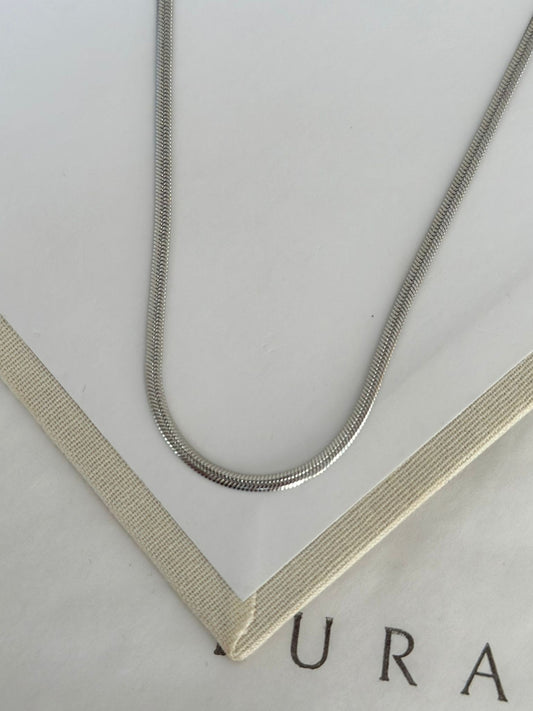 2MM Çelik Gümüş Renk İtalyan Kolye | 40 + 5 cm