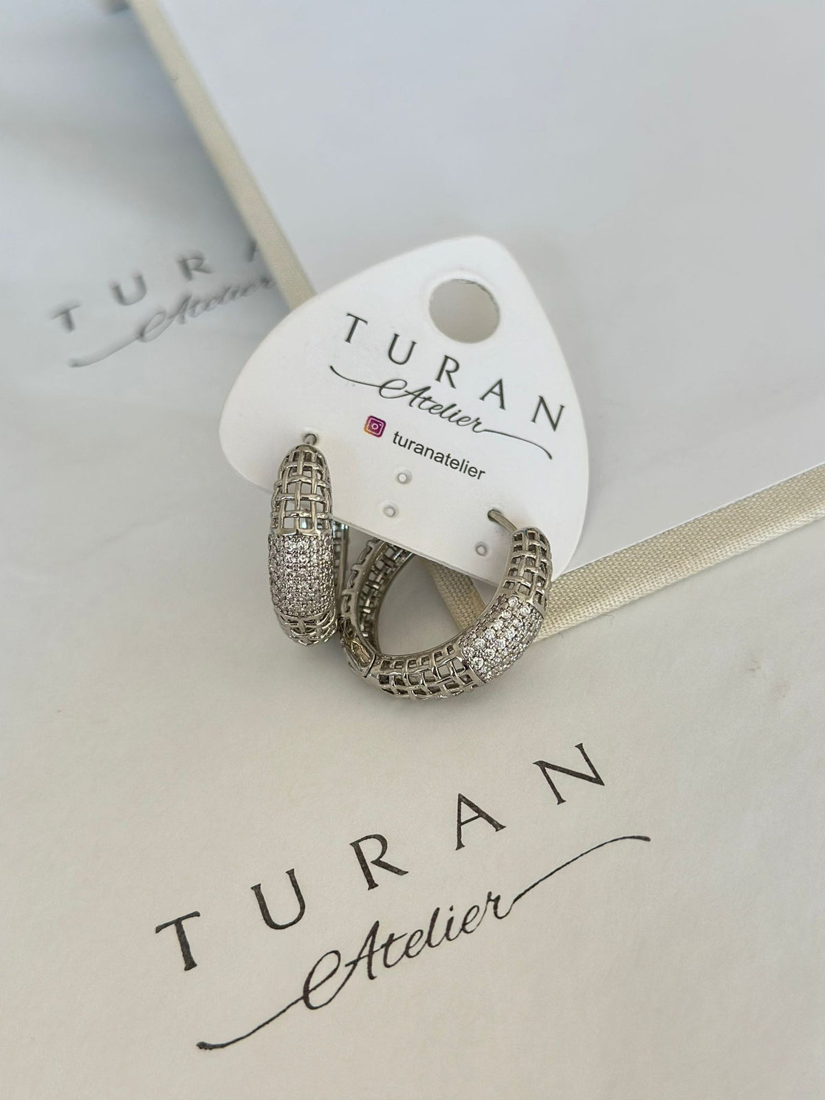 Gümüş Renk Tasarım File Küpe