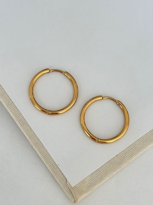 Günlük İnce Halka Küpe / Gold