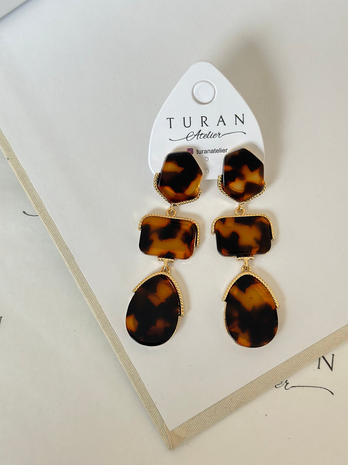 Tarçın Leopar Özel Tasarım Küpe