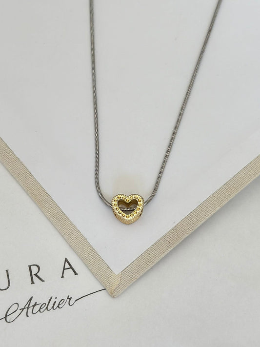 Kalp detay zincir kolye