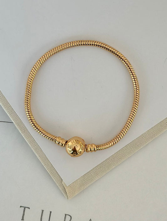 Klasik Charm Pan Bileklik / Bronz Gold