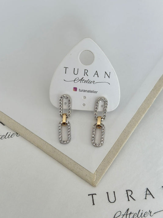 Tasarım Gold Detay Küpe