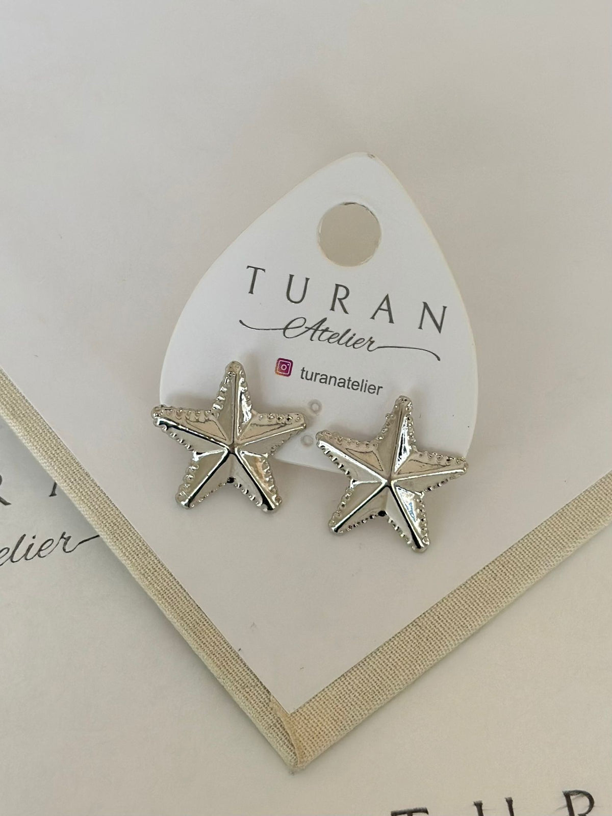 Gümüş Renk Star Küpe