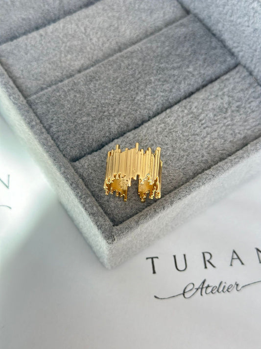 Asimetrik Gold Yüzük