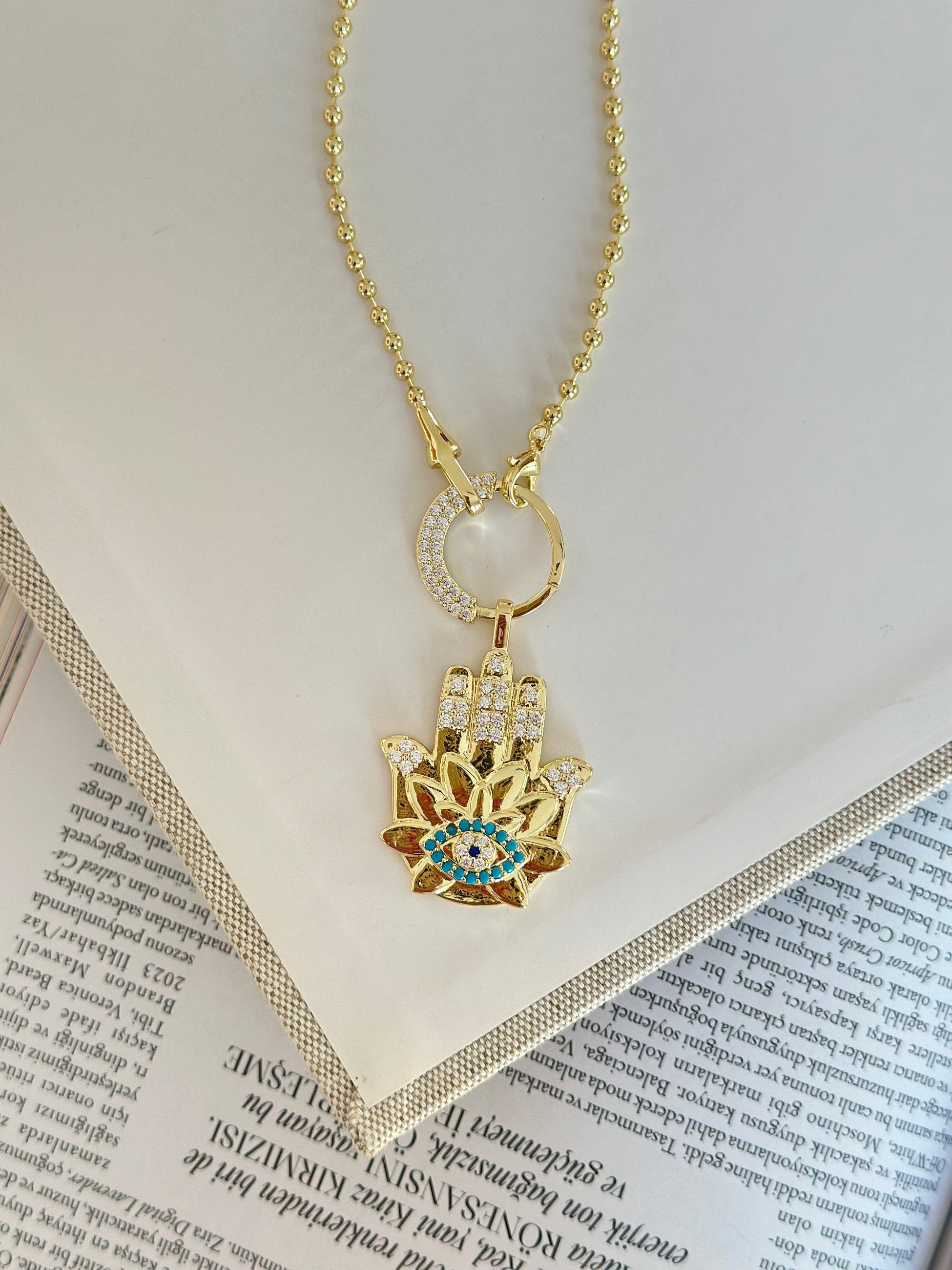 Hamsa Model Büyük Kolye