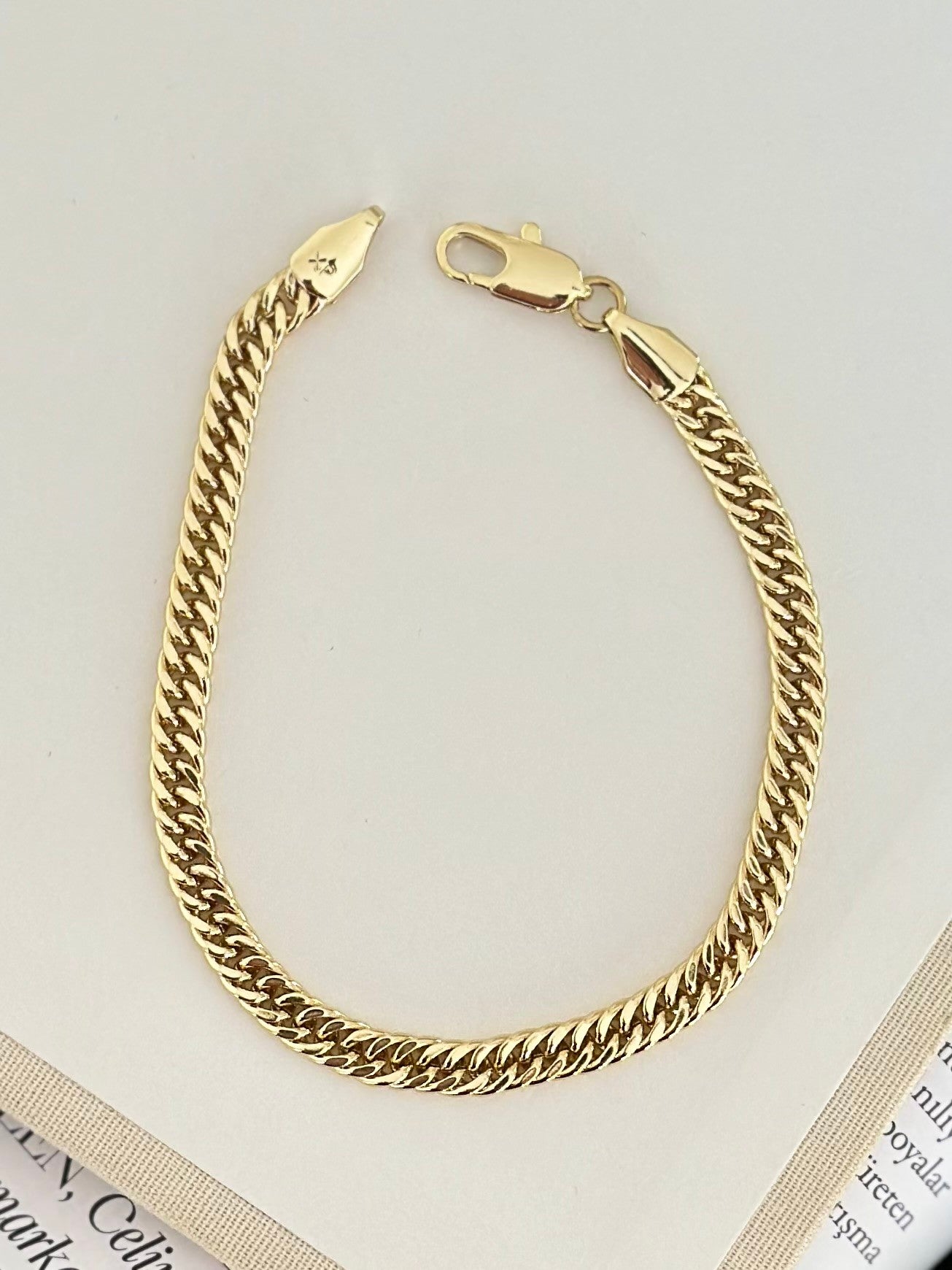 Özel Seri 14K Renk Altın Model Sık Gurmet Bileklik