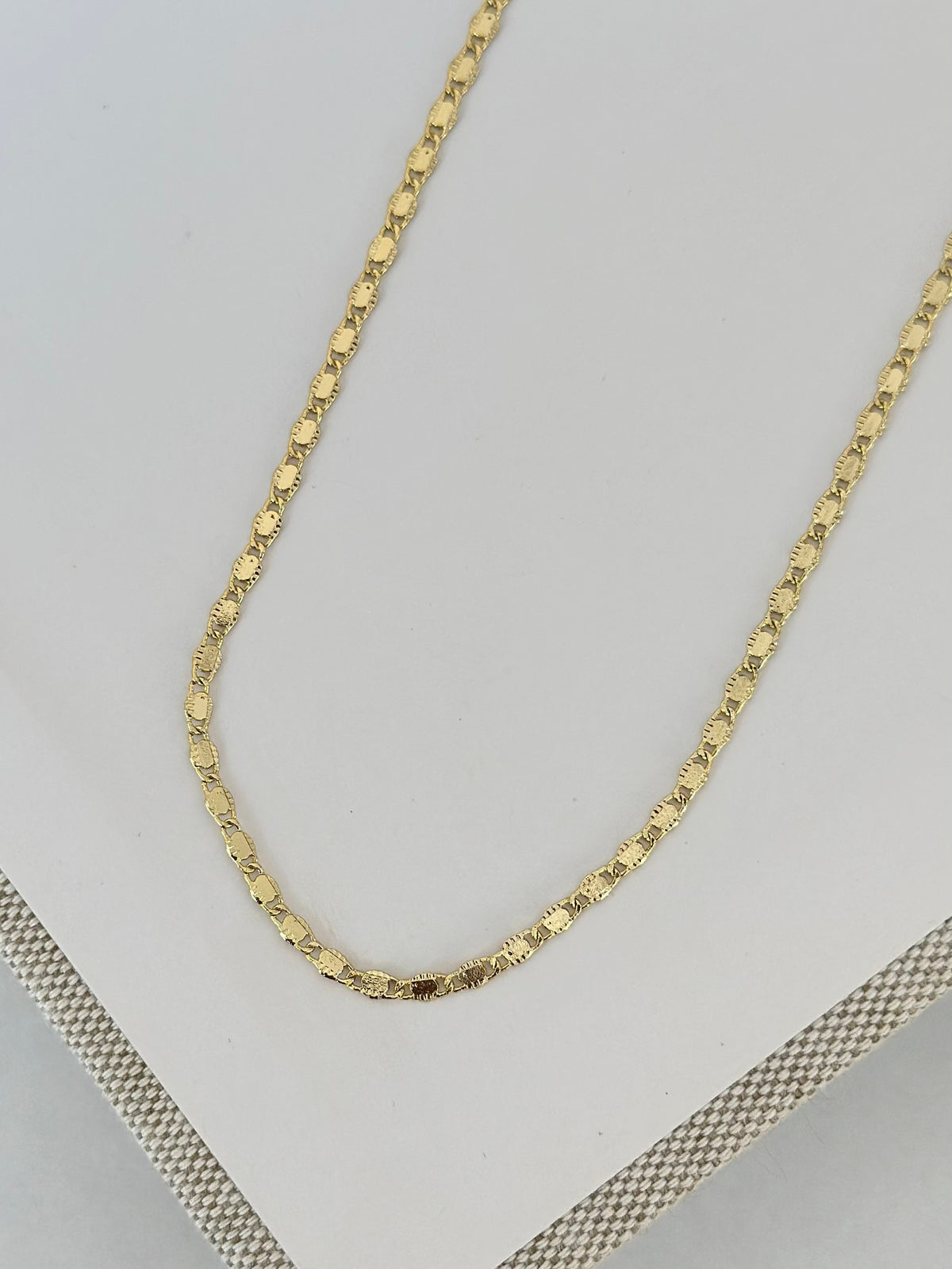 14K Deliklik Ezme Zincir Kolye