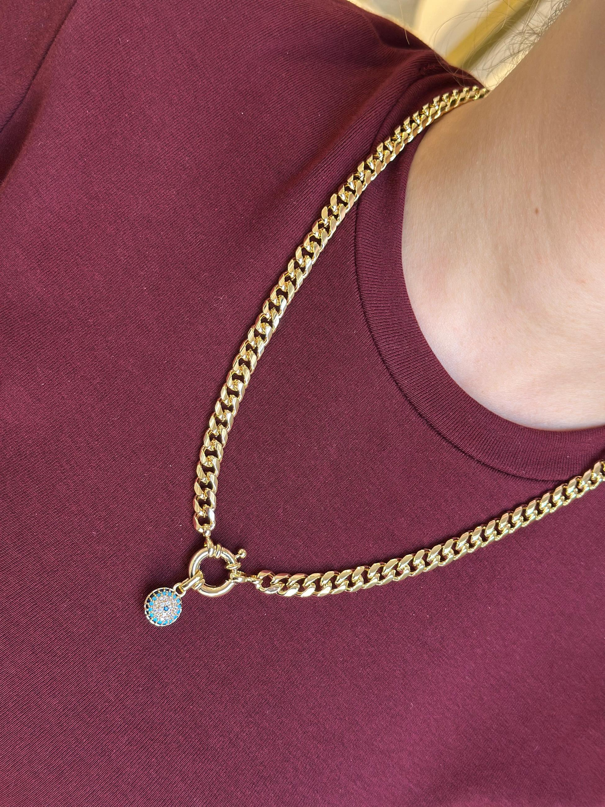 Taşlı Göz Nazar Kolye