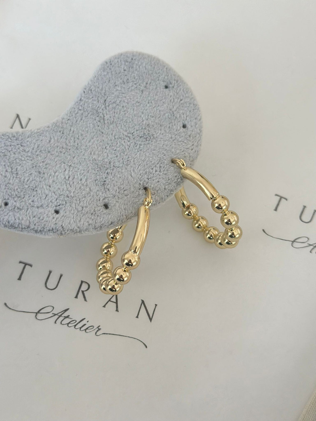 Sıra Top Halka Küpe (14K Renk)/