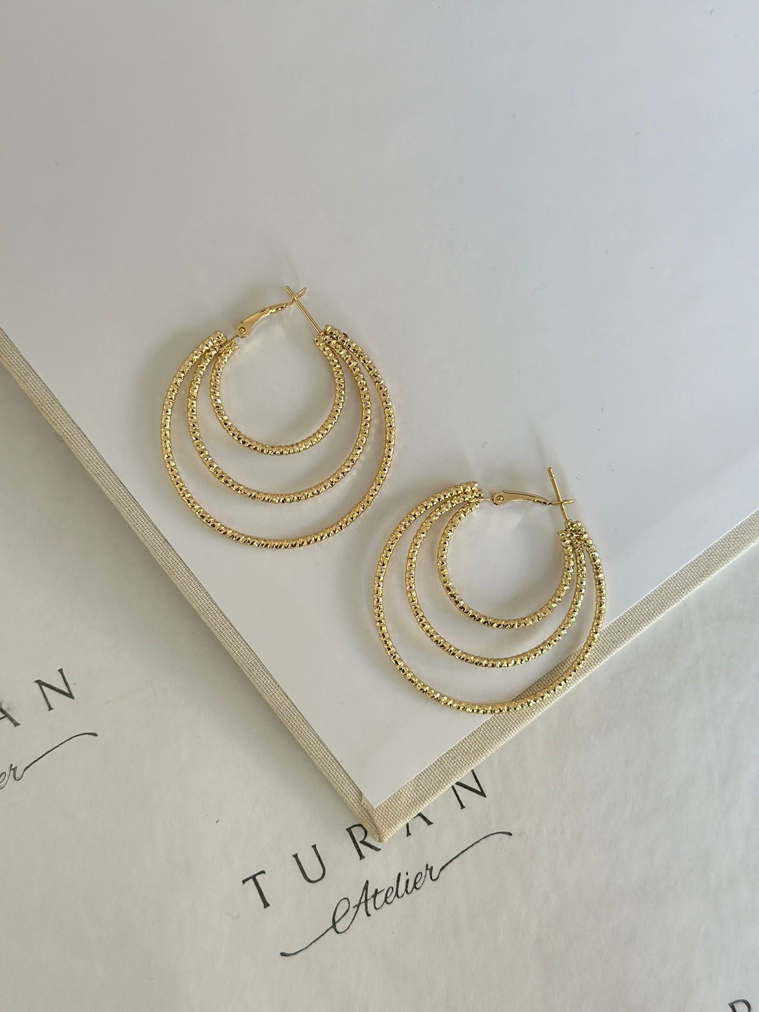 3 Boy Halka Model Küpe (14K Renk)