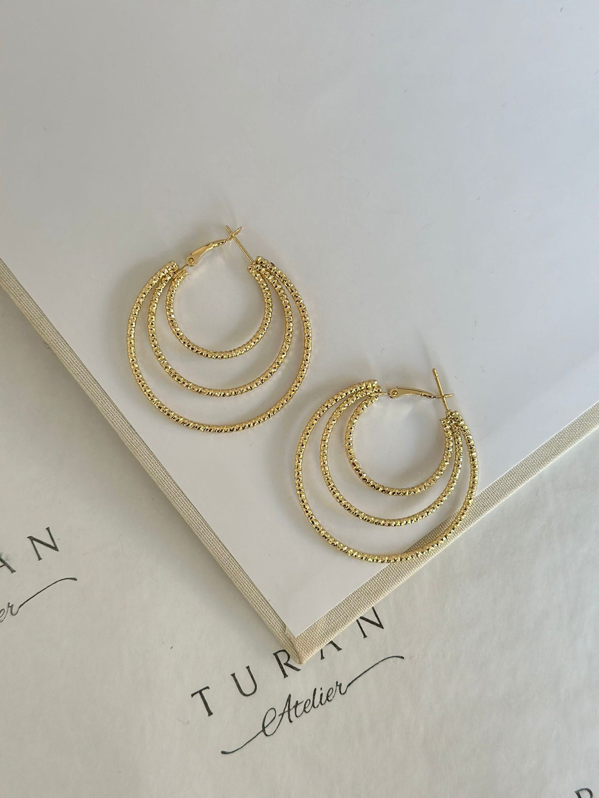 3 Boy Halka Model Küpe (14K Renk)