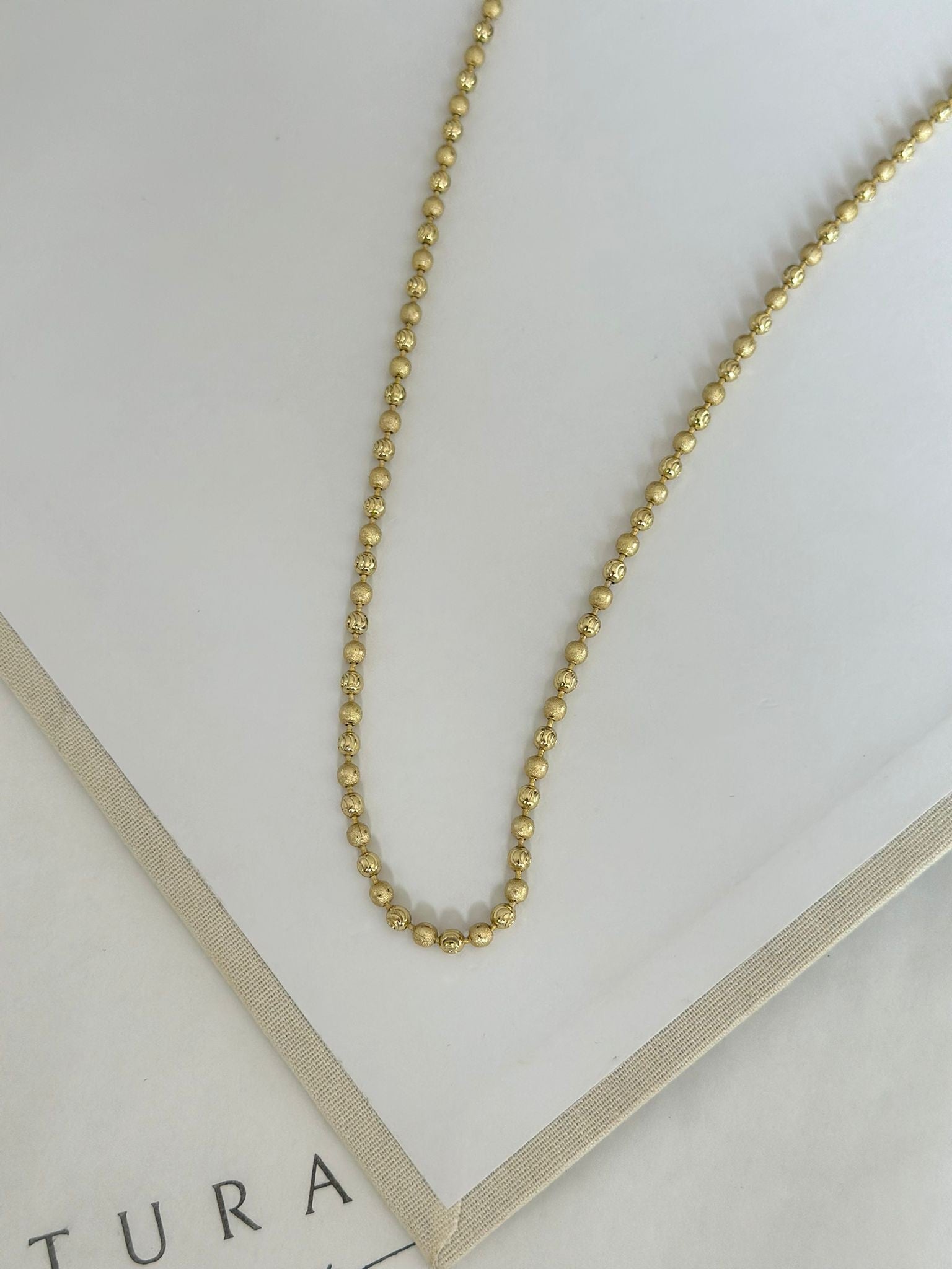 14K Renk Altın Model 50 cm Dorika Kolye