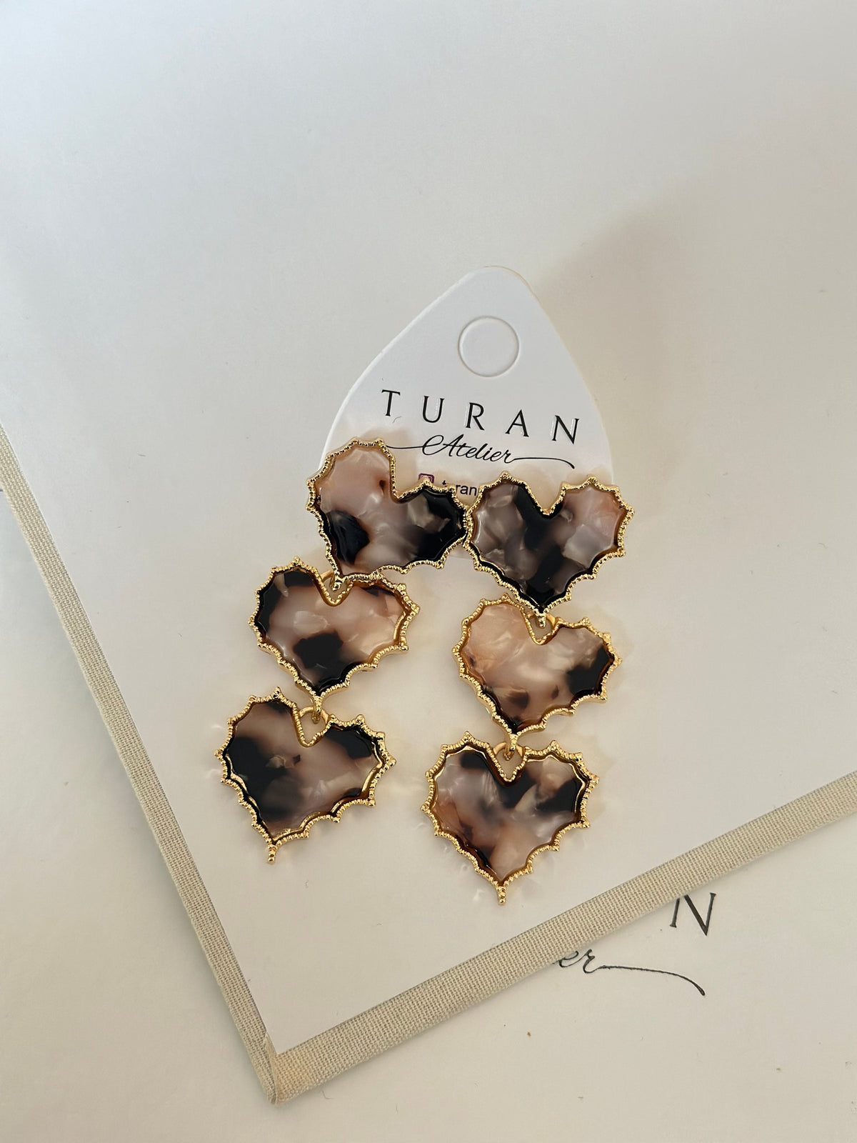 Vizon Tasarım Kalp Tasarım Küpe