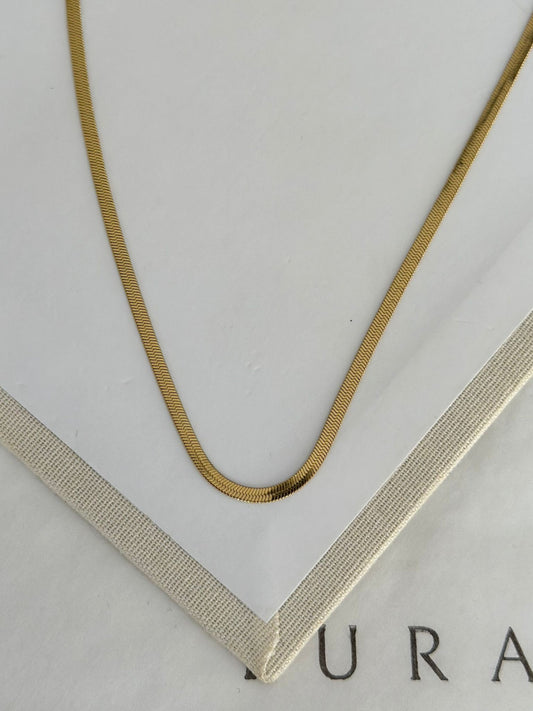 2MM Çelik  Gold İtalyan Kolye | 40 + 5 cm
