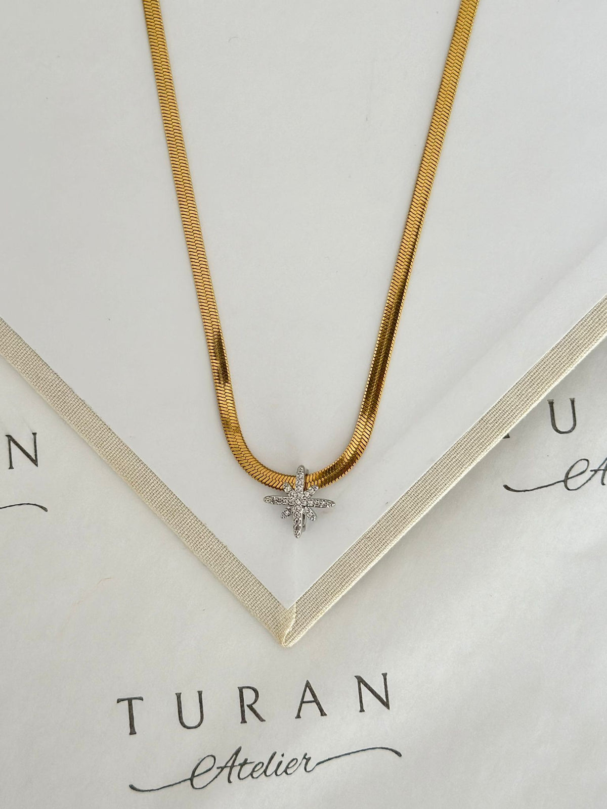 Kuzey Yıldızı Detay İtalyan Kolye