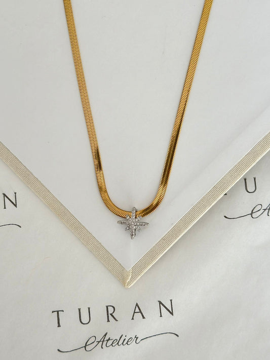 Kuzey Yıldızı Detay İtalyan Kolye