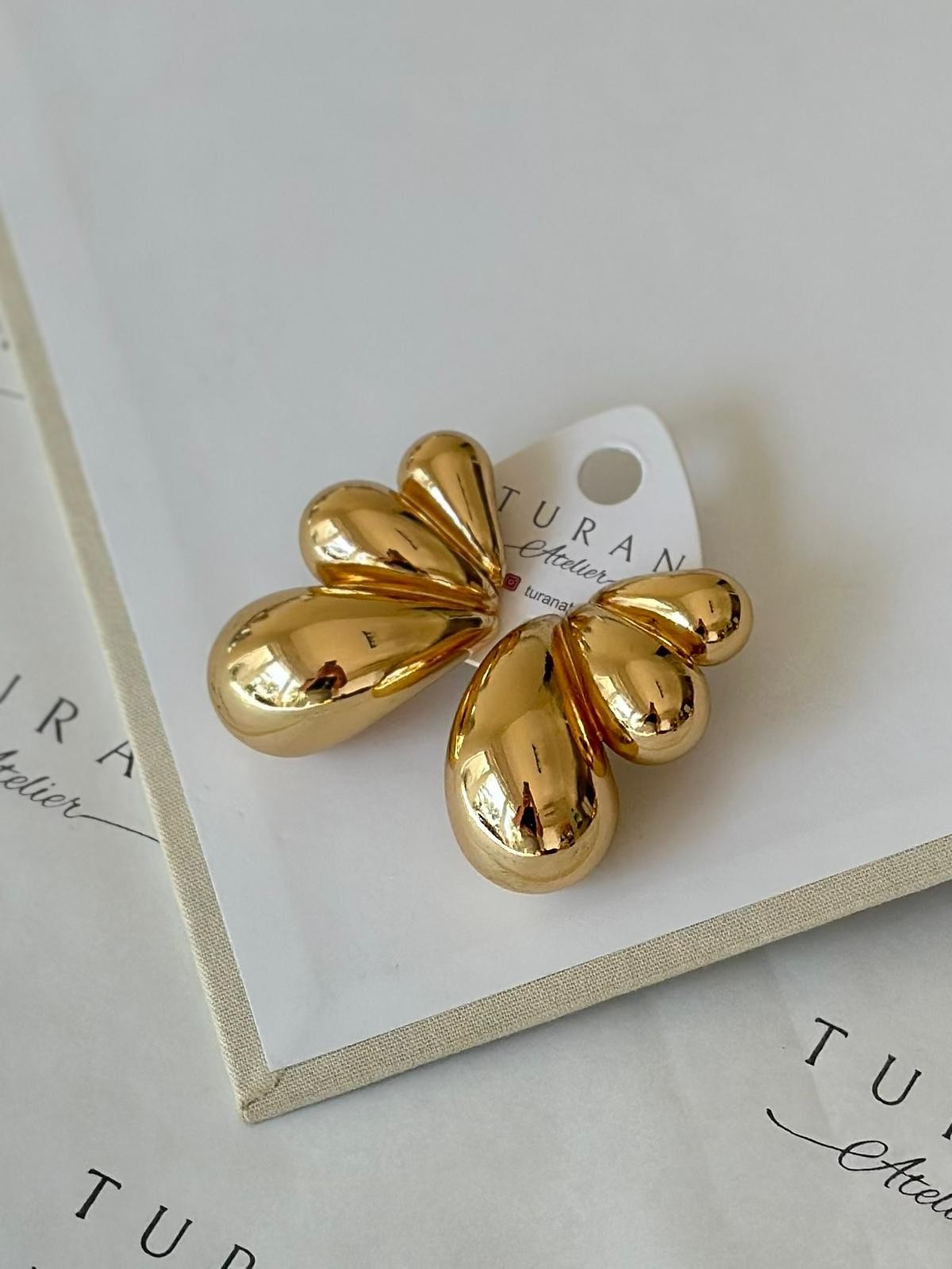 Damla Formda Büyük Gold Renk