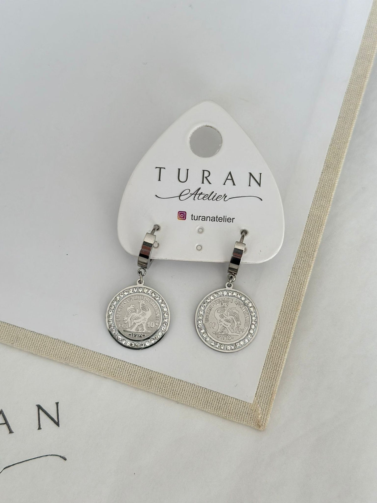 Gümüş Renk Para Küpe