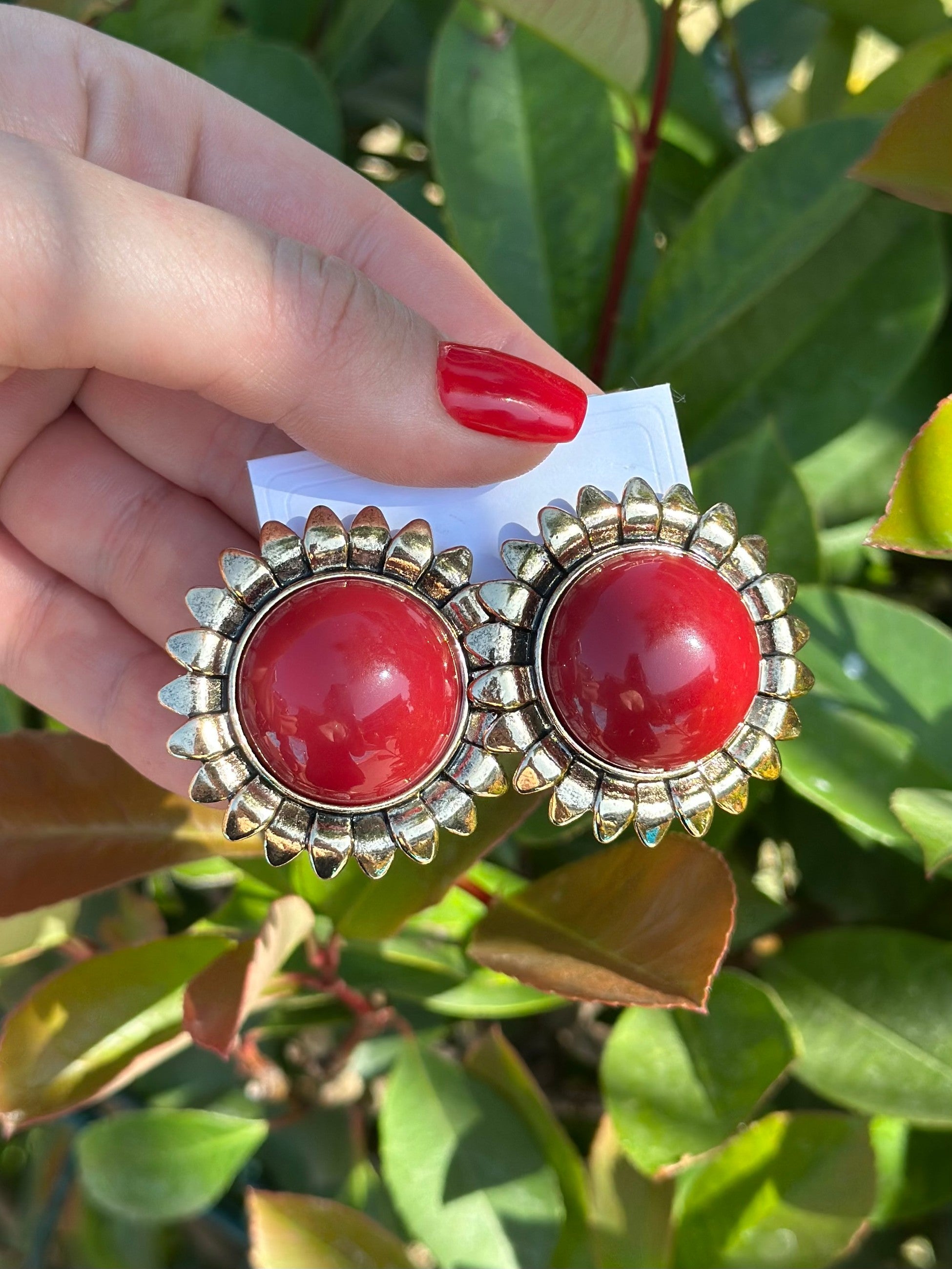 Kırmızı Güneş Küpe